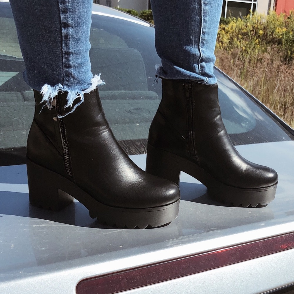 Platform Combat Boots